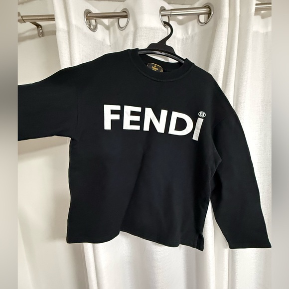 Authentic Fendi Black Crewneck Top - Picture 4 of 6
